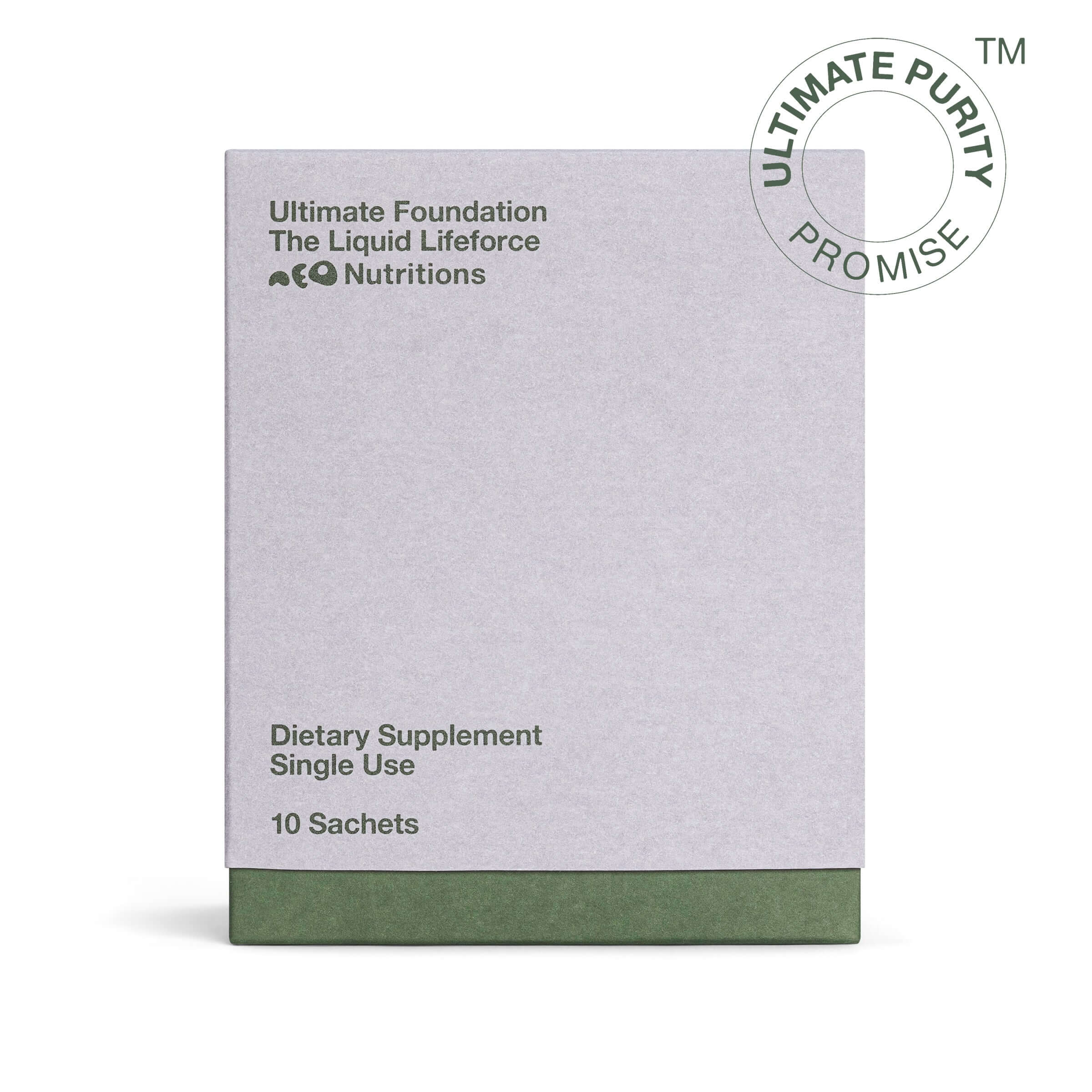 neoNutritions® Ultimate Foundation package, best organic superfood powder for energy, dietary supplement, 10 single use sachets.